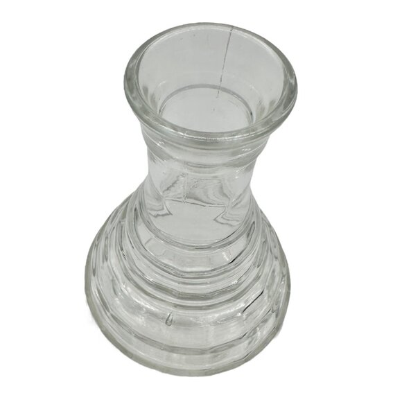 Vintage Clear Glass Decanter w Stopper Ribbed Elegant Design Tableware Barware - Picture 5 of 8